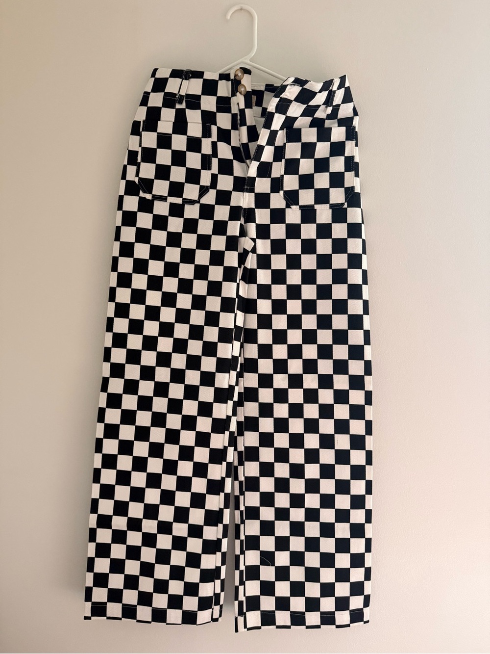 Altar'd State Black & White Checkerboard Kids Jeans